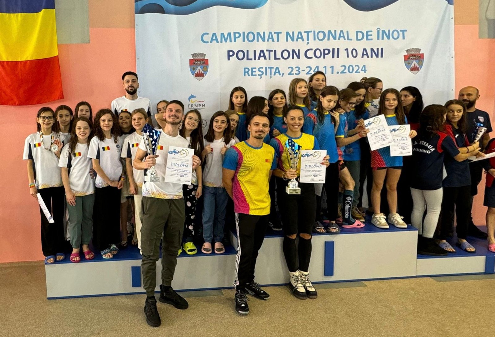Locul 2 la nivel de cluburi pentru sportivii Aqua Sport la concursul Campionatul National de Poliatlon Copii 10 ani, Resita