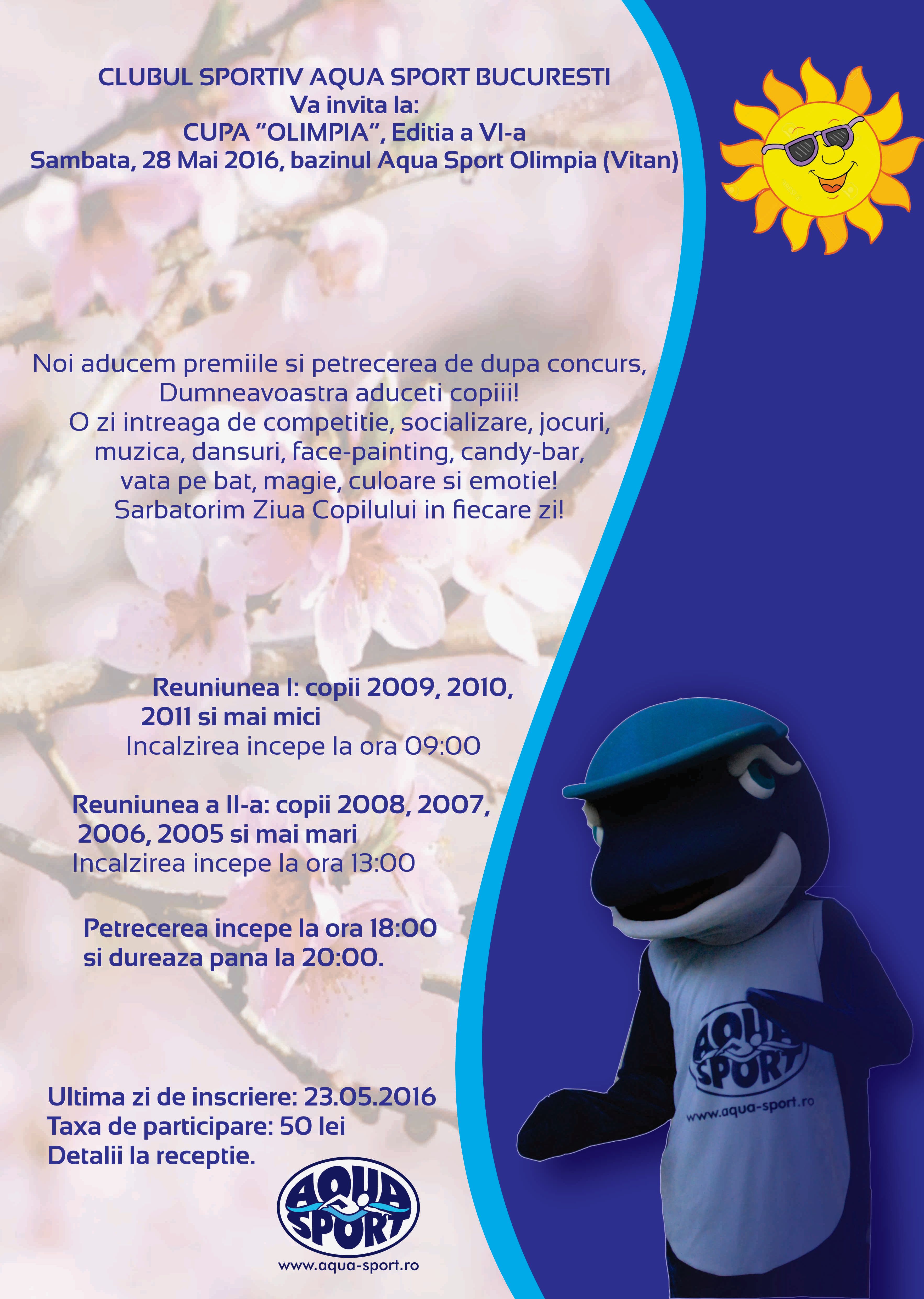 Liste start concurs Cupa Olimpia